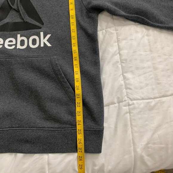 Reebok Men’s Grey Fleece-Lined Hoodie – Size Large - Picture 13 of 15